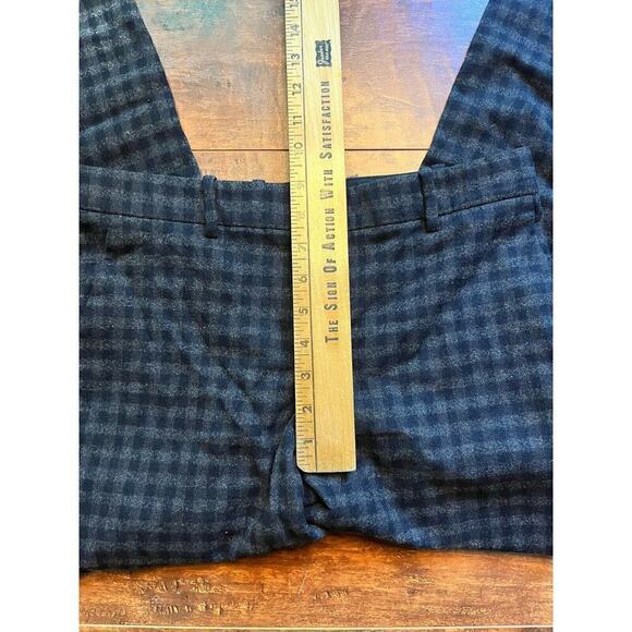 Theory Craven Strobe Check Plaid Wool Blend Slim Trouser Pants Size 6 - Picture 5 of 7